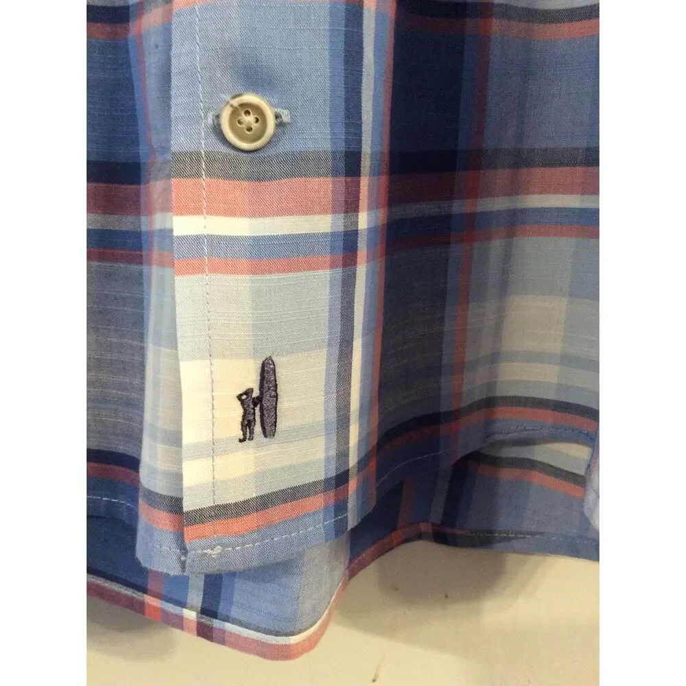 Johnnie O Hangin' Out Mens Fairfield button down 2XL plaid long sleeve VNC
